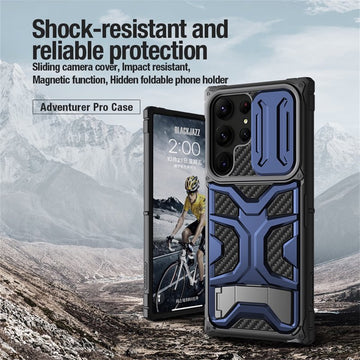 Military-Grade Shockproof Phone Case With Hidden Folding Bracket For Samsung Galaxy S23