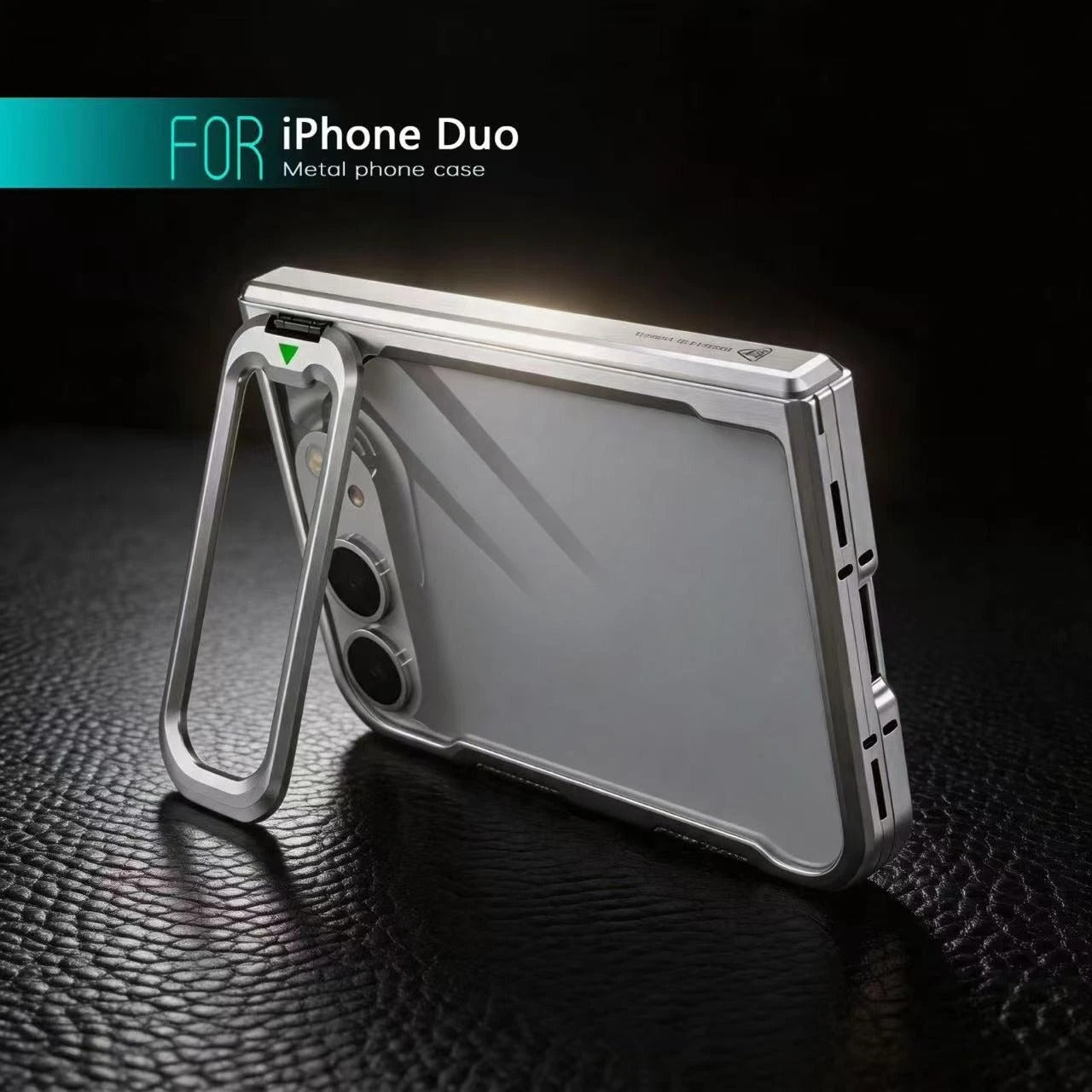 Aluminum Alloy Metal Frame Phone Case With Transparent Lens Holder IPhone Duo