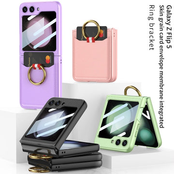 Multi-Function Flip Case With Card Slot and Ring Holder For Samsung Galaxy Z Flip5