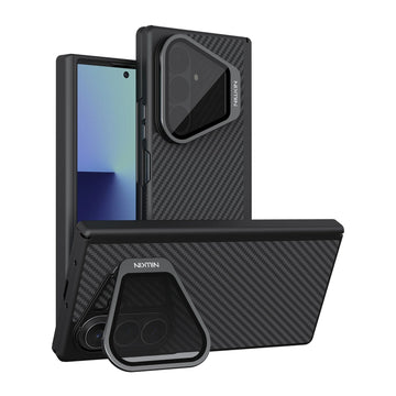 Aramid Fiber MagSafe Phone Case With Aluminum Lens Kickstand For Samsung Galaxy Z Fold 8 Ultra