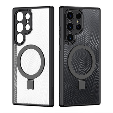 Frosted Style Transparent TPU Phone Case With Magsafe With Flowing Lines For Samsung Galaxy S23 S24