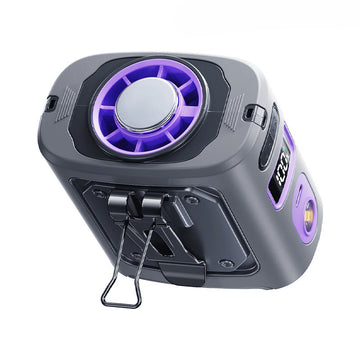 Portable Cooling Waist Fan Mini USB Neck Fan 8000mAh Outdoor Camping Fan Rechargeable Waist Clip Fan with Power Bank LED Light