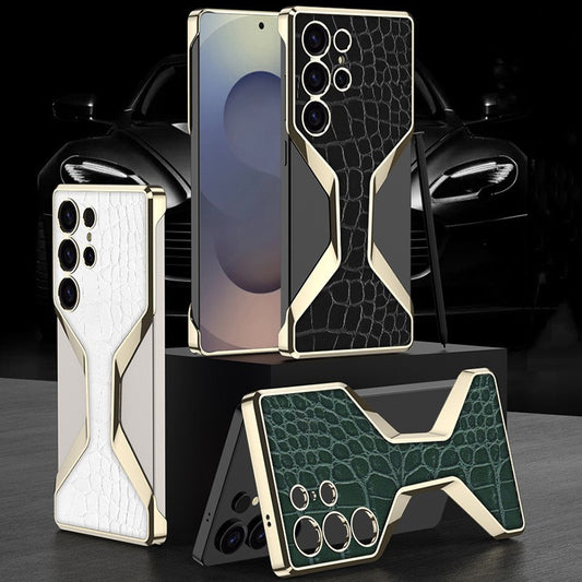 Surface Crocodile Pattern With Borderless Precision Hole Ultra Thin Plastic Phone Cases For Samsung S25