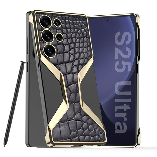Surface Crocodile Pattern With Borderless Precision Hole Ultra Thin Plastic Phone Cases For Samsung S25