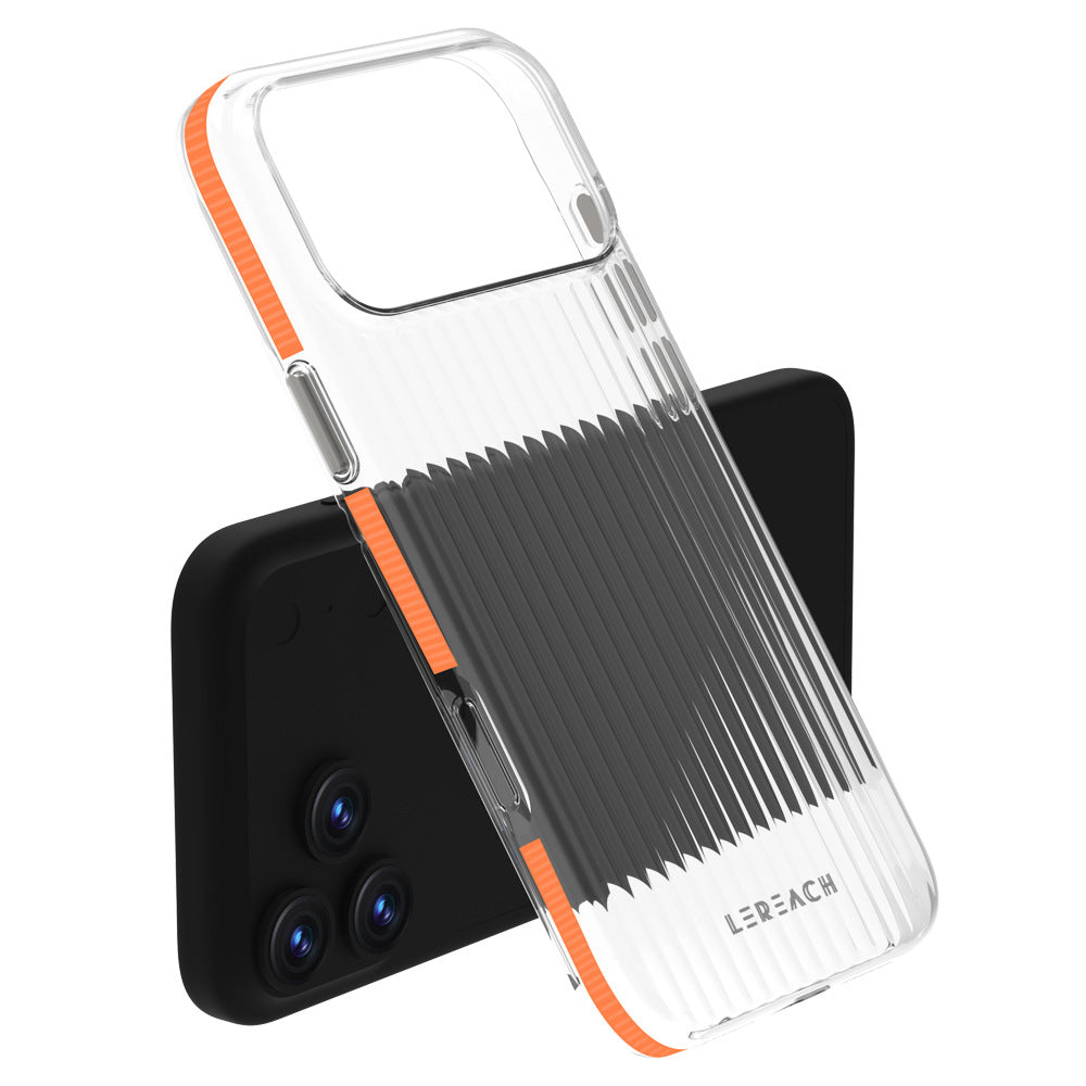 Corrugated Frosted Cover with Double-Side Anti-Slip Strips Phone Case For iPhone