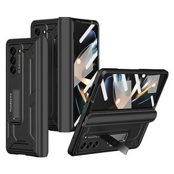 Phone Case with Hinge Protection Built-in Screen Protector Kickstand for Samsung Galaxy Z Fold 5
