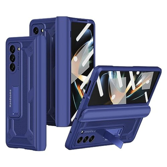 Phone Case with Hinge Protection Built-in Screen Protector Kickstand for Samsung Galaxy Z Fold 5