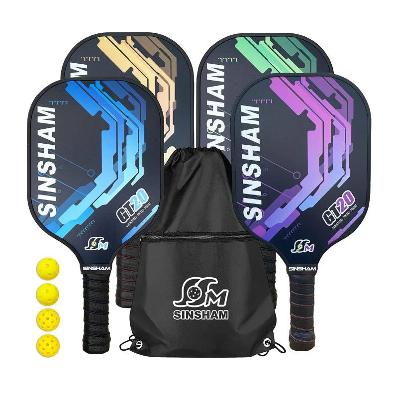 Pickleball Paddle 4 Colours Set Graphite Carbon Fiber Pickleball Paddles Set