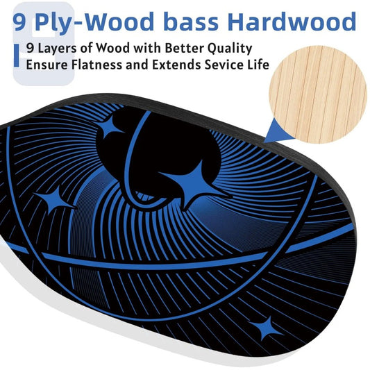 4pcs Wood Pickleball Paddles Set with Ergonomic Cushion Grip
