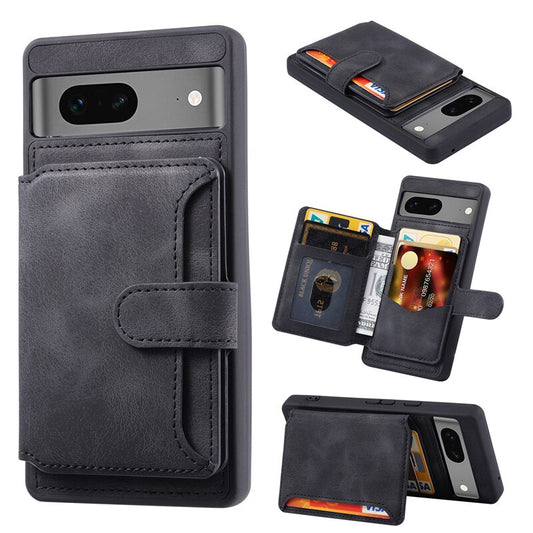 Magnetic Wallet Leather Phone Case With Card Slot For Google Pixel