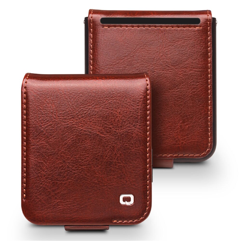 Business Leather Flip Phone Case With Card Pocket For Samsung Galaxy Z Flip76
