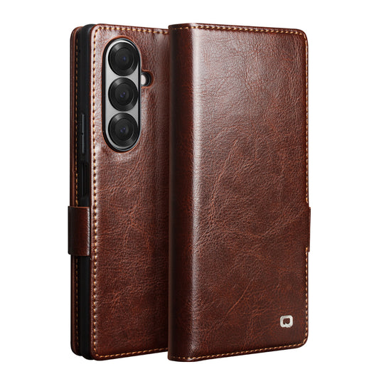 Business Style Fashion Genuine Leather Phone Case With Card Slots For Samsung Galaxy Z Fold 7