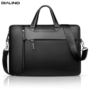Hight Quality Leather Briefcase Business Style Waterproof Shoulder Bag For Macbook Pro