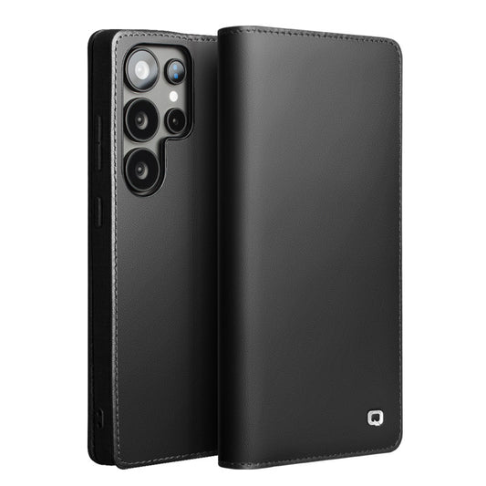 Business Style Fashion Genuine Leather Phone Case  With Card Slots For Samsung S25