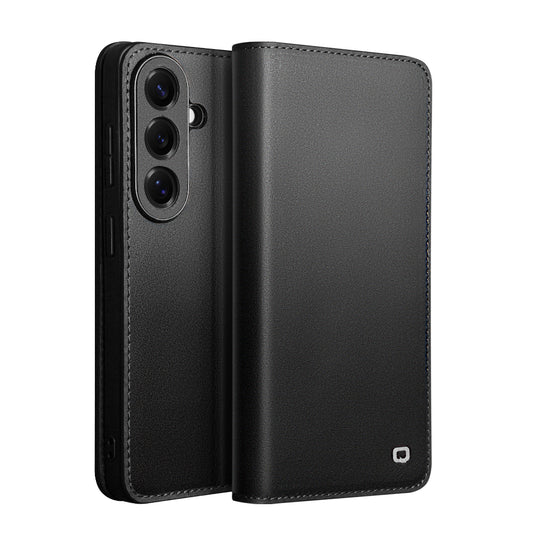 Business Style Fashion Genuine Leather Phone Case  With Card Slots For Samsung S26 S25