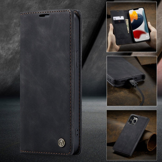 Retro Leather Wallet Flip Magnetic Phone Case With Card Slot For IPhone