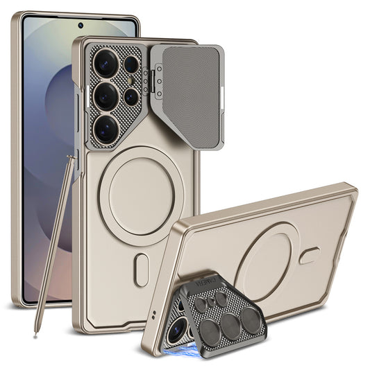 High-end Feel Plain Colour Frosted Magnetic Phone Case for Samsung Galaxy S25