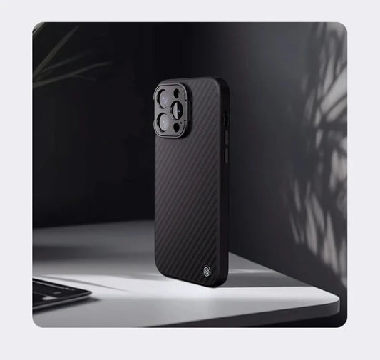 Magnetic Aramid Fiber Phone Case With Kickstand For iPhone