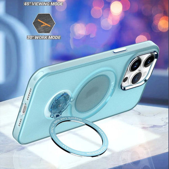 Multifunction Magnetic Wireless Charge Case With 360 Rotation Stand For iPhone 14 13 Pro Max Plus For Magsafe TPU PC Metal Stand Cover Skin