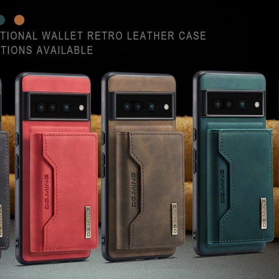 Luxury Detachable Magnetic Leather Wallet Case Card Holder Phone Stand For Google Pixel 7 Pro Magnet Book Flip Cover Purse Bags