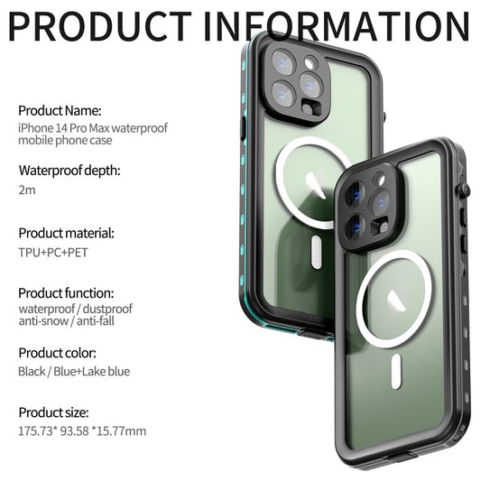 Outdoor Swimming Shockproof Waterproof Magnetic Phone Case For iPhone