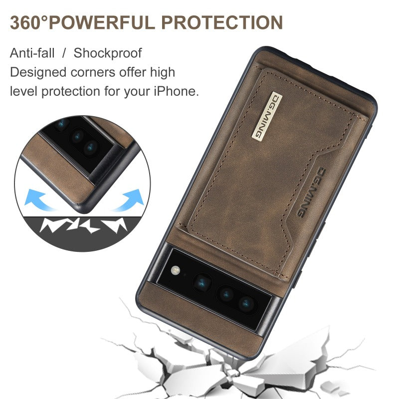 Luxury Detachable Magnetic Leather Wallet Case Card Holder Phone Stand For Google Pixel 7 Pro Magnet Book Flip Cover Purse Bags