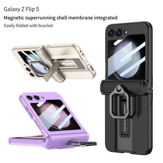 Supercar Flip Case with Magnetic Hinge Stand and Hard Shell for Samsung Galaxy Z Flip5