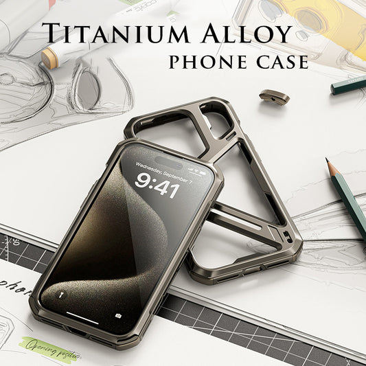 Titanium Alloy Mechanical Armor Hollow Phone Case For iPhone