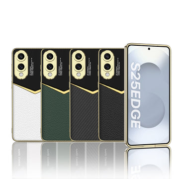 Ultra Thin Electroplated Leather Phone Case for Samsung Galaxy S25Edge