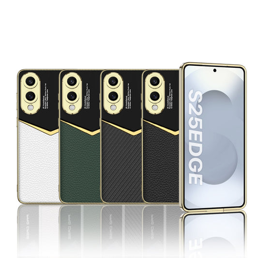 Ultra Thin Electroplated Leather Phone Case for Samsung Galaxy S25Edge