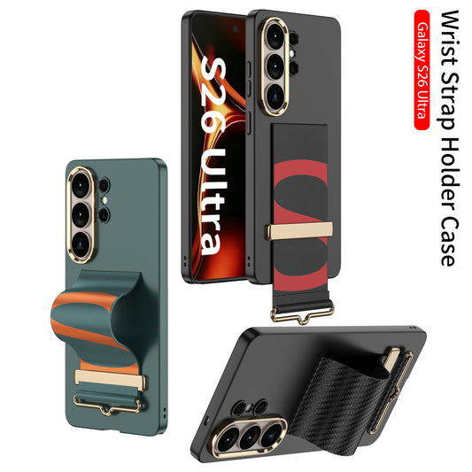 UltraThin Wrist Strap Leather Stand Phone Case For Galaxy S26 S25