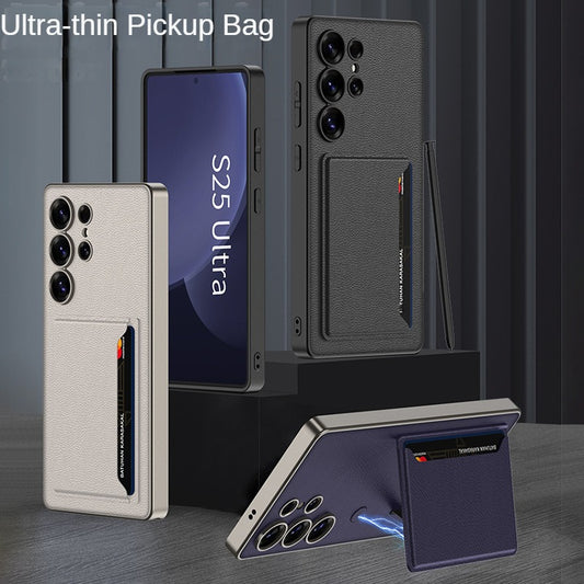 Ultra Thin PU Leather Case With Credict Card Slot  Hold For Samsung Galaxy S25