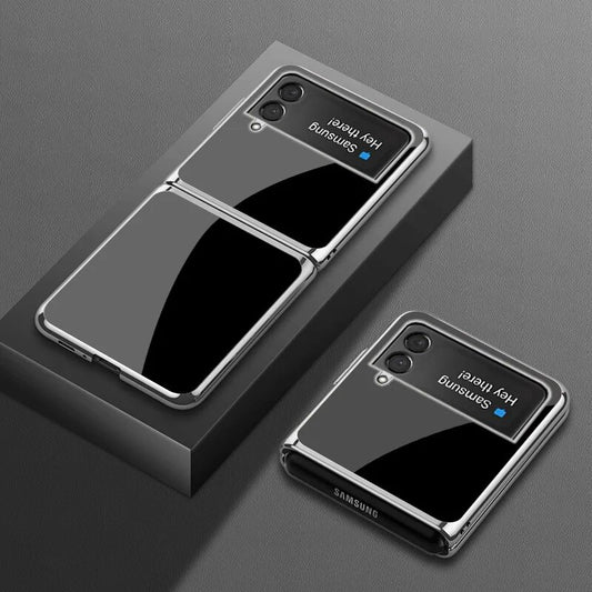 Vintage Gradient Tempered Glass Case For Samsung Z Flip 5 4