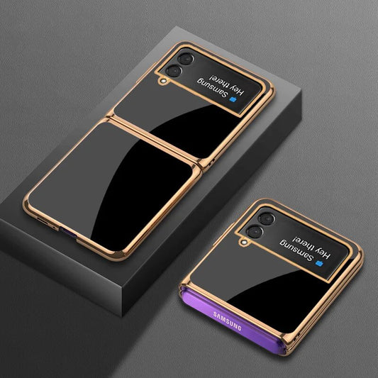 Luxury Elegant Gradient Phone Case Shockproof Shell Tempered Glass Phone Case