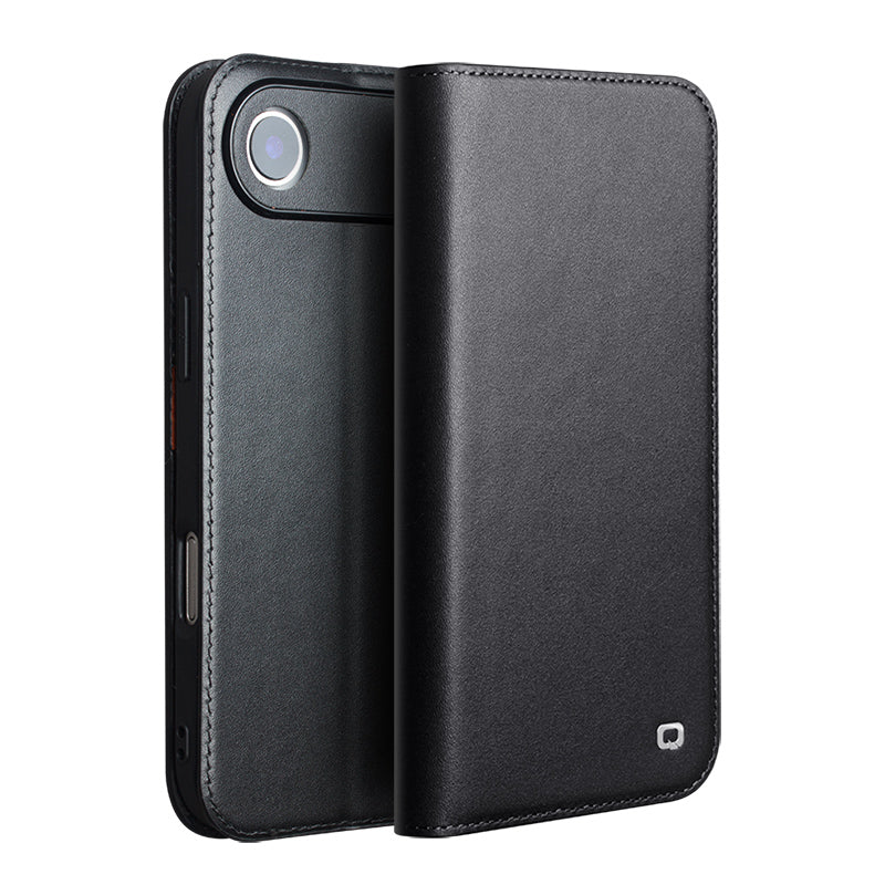 Fashion Cowhide Leather Classic Flip Wallet Phone Case With Card Slots For iPhone