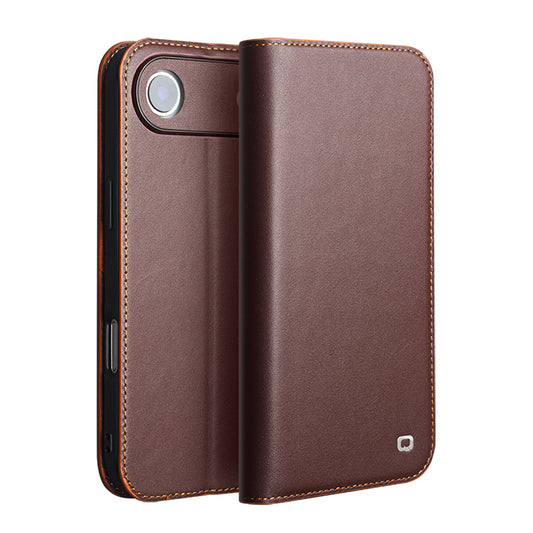Fashion Cowhide Leather Classic Flip Wallet Phone Case With Card Slots For iPhone