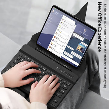Wireless Bluetooth Keyboard Leather Case With Folding Flip Stand With Pen Slot For Pixel Fold