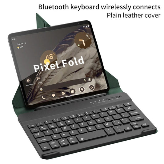 Wireless Bluetooth Keyboard Leather Case With Folding Flip Stand With Pen Slot For Pixel Fold