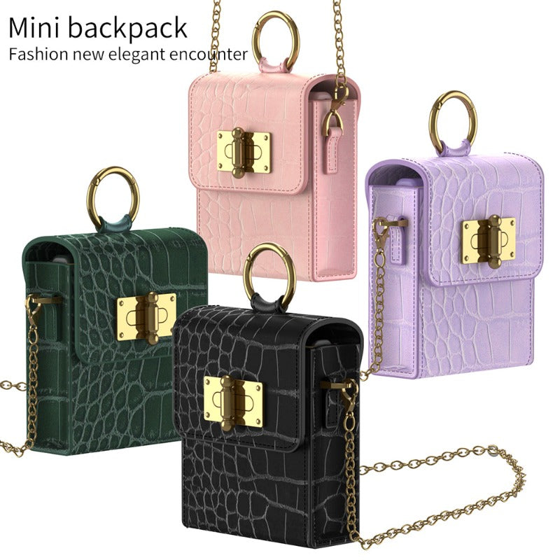 Mini Messenger Bag With Chain With Card Slot Pocket Case For Samsung Z Flip