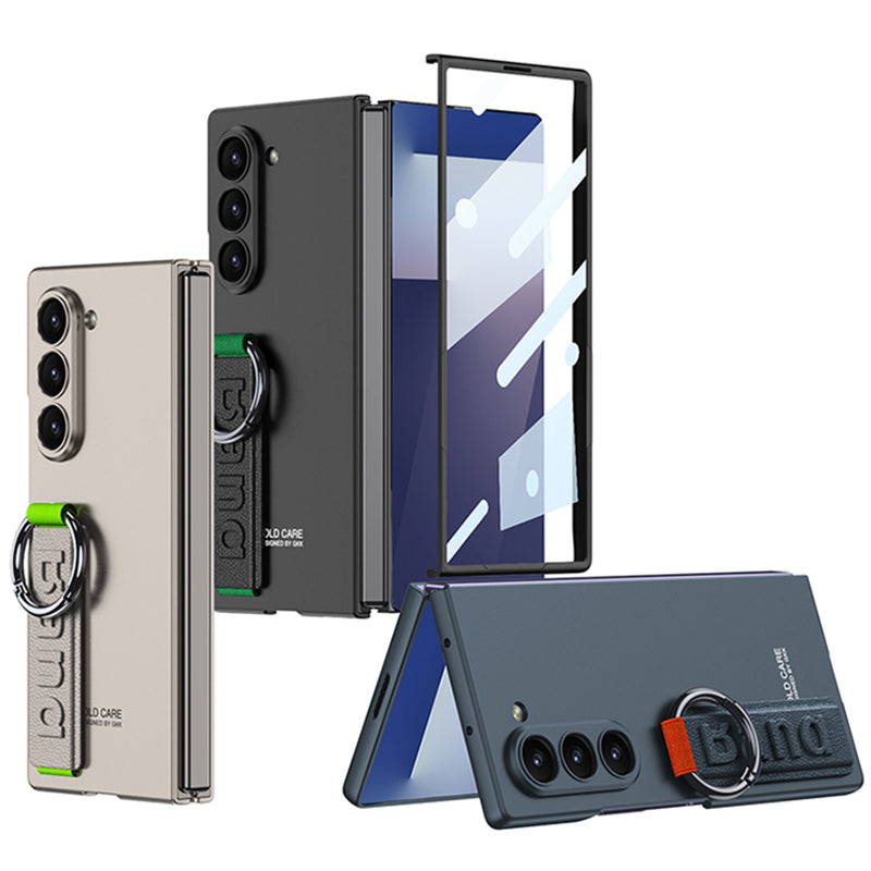Wrist Strap Ring Holder Hard Phone Case For Samsung Galaxy Z Fold 7 6