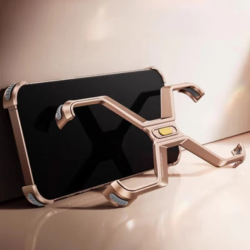 X-Shaped Aluminum Alloy Frameless Armor Phone Case For iPhone