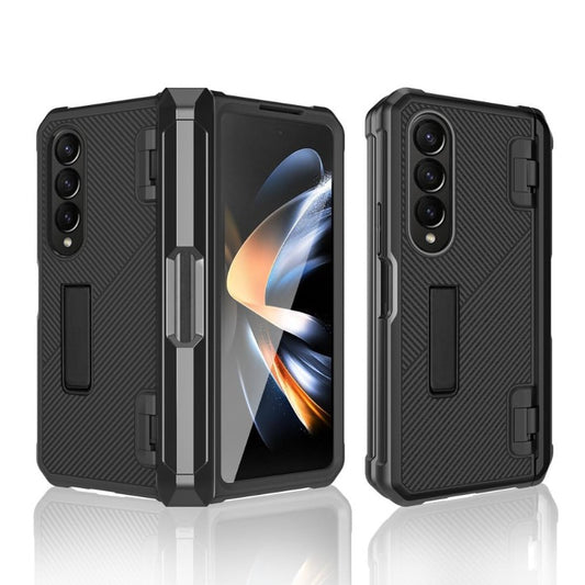 Magnetic Hinge Middle Push Side Phone Case With Pen Slot For Samsung Galaxy Z Fold 4