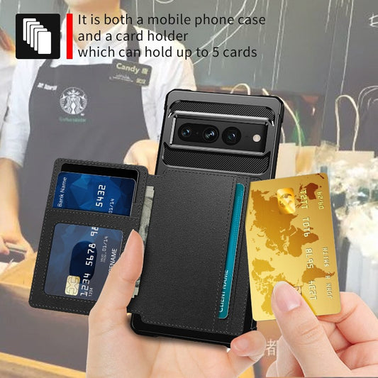 Leather Magnetic Phone Case With Wallet Cards Solt For Google Pixel 7