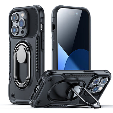 Armored Phone Case With Stand and Ring Holder For IPhone