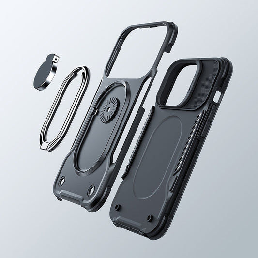 Armored Phone Case With Stand and Ring Holder For IPhone