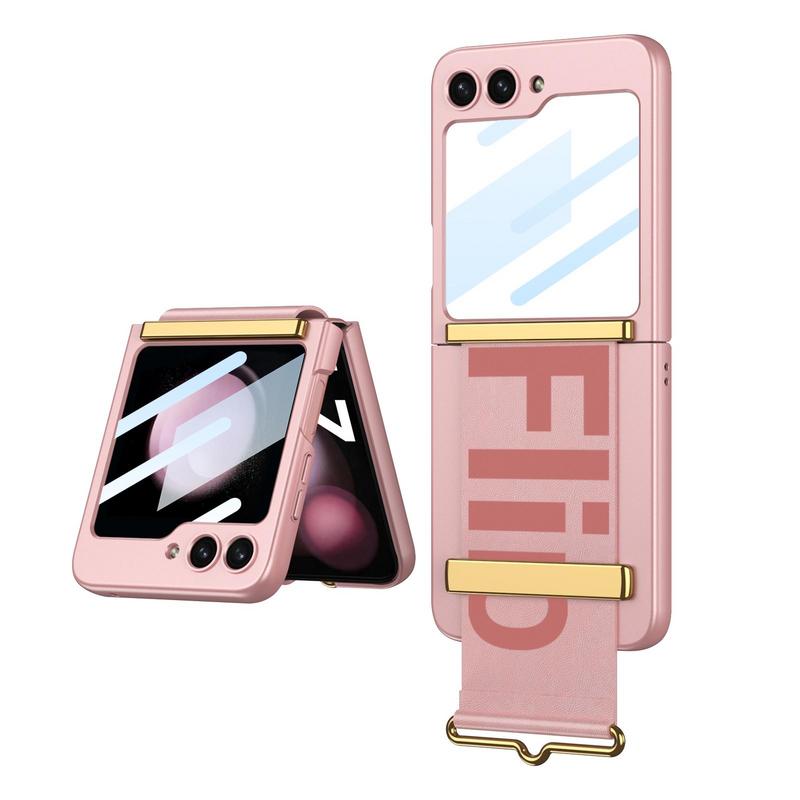 with Adjustable Strap Phone Case With Built-in Screen Protection For Samsung Z flip 7 6