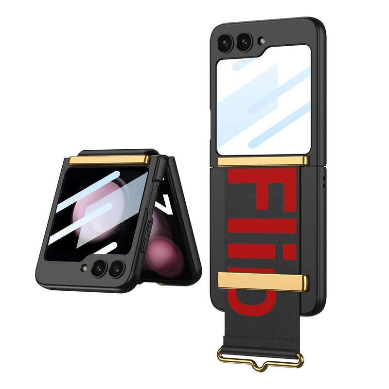 with Adjustable Strap Phone Case With Built-in Screen Protection For Samsung Z flip 7 6