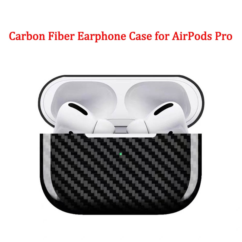 Carbon Fiber Earphone Case Cover For Apple AirPods Pro & 3 Case Real Carbon Fiber LED Wireless Earphone Charging Box Hard Case