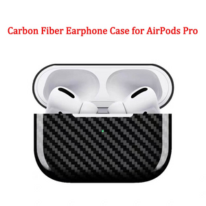 Carbon Fiber Earphone Case Cover For Apple AirPods Pro & 3 Case Real Carbon Fiber LED Wireless Earphone Charging Box Hard Case