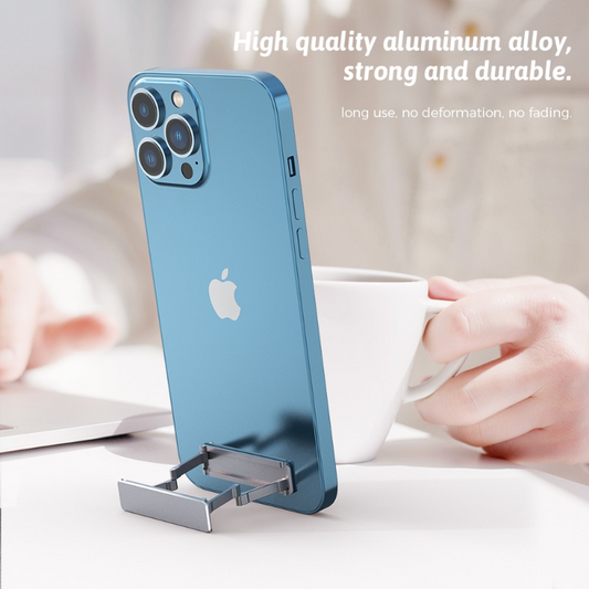 Mini Aluminum Alloy Phone Holder Metal Folding Phone Holder Invisible Foldable Mobile Phone Stand Holder Widely Universal Holder